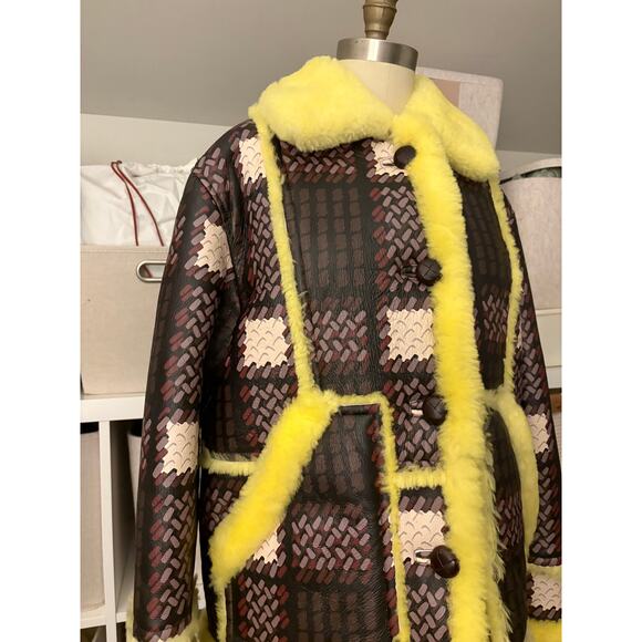 Coach Plaid Shearling Aviator - Picture 2 of 9